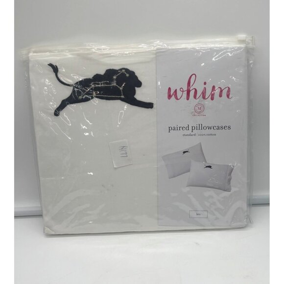 Whim by Martha Stewart Set of 2 Paired Pillowcases- Leo - Picture 1 of 9